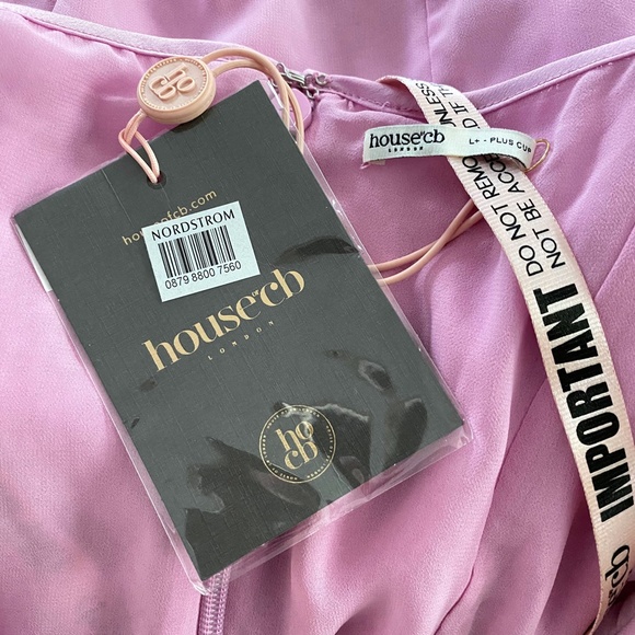 NEW House of CB Loren Pink Maxi Dress Large+ (XL) with Plus Cup - Picture 14 of 17